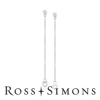 .50 ct. t.w. Aquamarine Earrings With Diamond Accents in Sterling Silver"