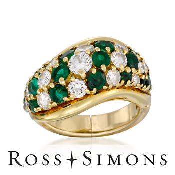 C. 1960 Vintage 1.50ct t.w. Emerald, 1.25 ct.t.w. Diamond Ring. Size 6 vintage emerald jewelry