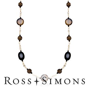 Multi-Gem Necklace In 14kt Yellow Gold. 36"