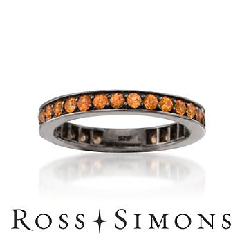 1.40ct t.w. Multicolored Orange Sapphire Eternity Band. Size 9