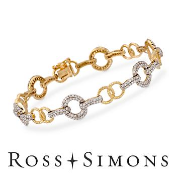 1.60 ct. t.w. Diamond Bracelet In 14kt Yellow Gold. 8
