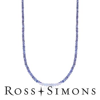 45.00 ct. t.w. Tanzanite Bead Necklace In 14kt Yellow Gold tanzanite beads