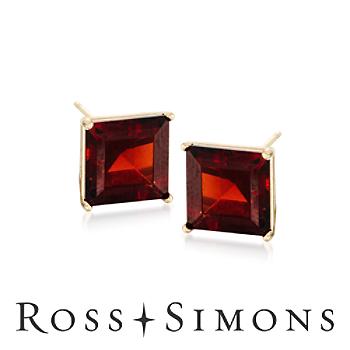 4.20 ct. t.w. Garnet Stud Earrings In 14kt Yellow Gold garnet stud earrings