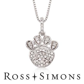 .20 ct. t.w. Diamond Paw Necklace In Sterling Silver. 20