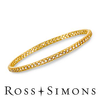 4.20 ct. t.w. Natural Diamond Bangle Bracelet In 18kt Yellow Gold