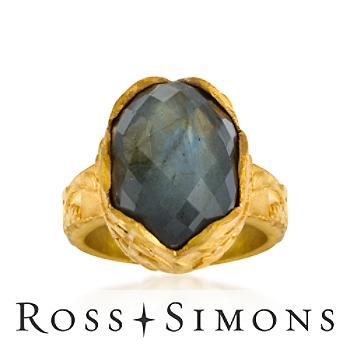 Labradorite Ring In Vermeil