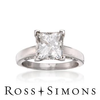 C. 2007 Vintage 3.09ct Certified Diamond Solitaire Ring. Size 6