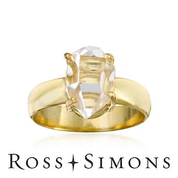 Rock Crystal Ring In Vermeil