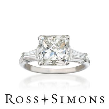 C.1990 Vintage 3.38ct Diamond 3-Stone Engagement Ring, Diamonds. Size 4.75