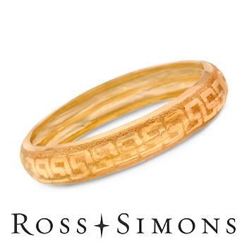 Italian Vermeil Greek Key Bangle Bracelet. 7