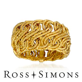 Italian 14kt Yellow Gold Infinity-Link Ring