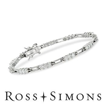2.50 ct. t.w. CZ Tennis Bracelet In Sterling Silver