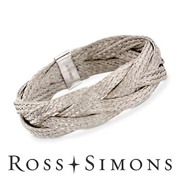 Sterling Silver Five-Strand Braided Bangle Bracelet