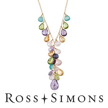 20.00 ct. t.w. Multi-Gem Y-Necklace In 14kt Yellow Gold. 20