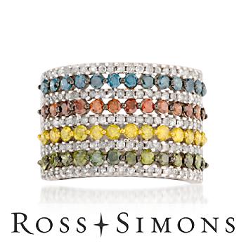 2.00 ct. t.w. Multicolored Diamond Ring In 14kt White Gold