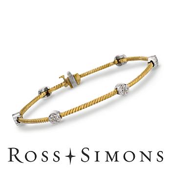 .50 ct. t.w. Diamond Station Bracelet In 14kt Two-Tone Gold. 8