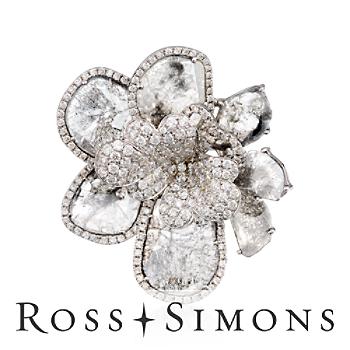 8.90 ct. t.w. Natural Diamond Slice Ring In 18kt White Gold