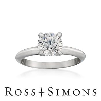 1.25ct Certified Diamond Solitaire Engagement Ring In 18kt White Gold