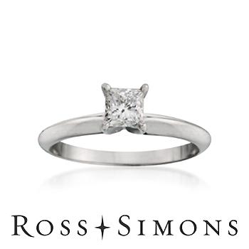 .50ct Certified Diamond Solitaire Engagement Ring In 18kt White Gold
