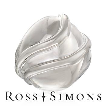 Sterling Silver Rippled Dome Ring