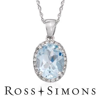 1.40ct Aquamarine Pendant Necklace, Diamonds In Gold. 18"