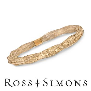 Italian 14kt Yellow Gold Mesh Twist Bangle Bracelet
