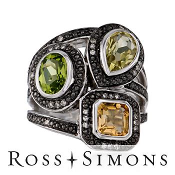 2.50ct t.w. Multi-Gem, Mixed Gemstone, .15ct t.w. Diamond Collage Ring
