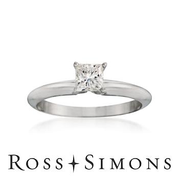 .50ct Certified Diamond Solitaire Engagement Ring In 14kt White Gold