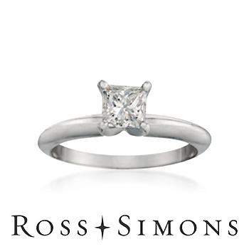 .75ct Certified Diamond Solitaire Engagement Ring In 14kt White Gold