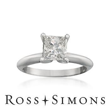 1.50ct Certified Diamond Solitaire Engagement Ring In 14kt White Gold