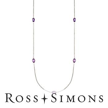 2.95 ct. t.w. Amethyst Station Necklace In Sterling Silver