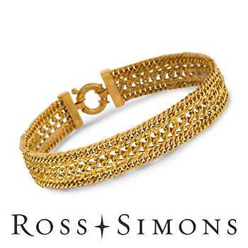 Italian 14kt Yellow Gold Bracelet. 7