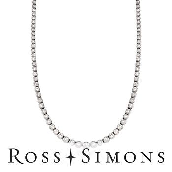 8.50 ct. t.w. Diamond Necklace In 14kt White Gold. 18