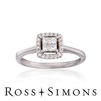 C. 2000 Vintage Princess-Cut .35ct t.w. Diamond Engagement Ring. Size 7