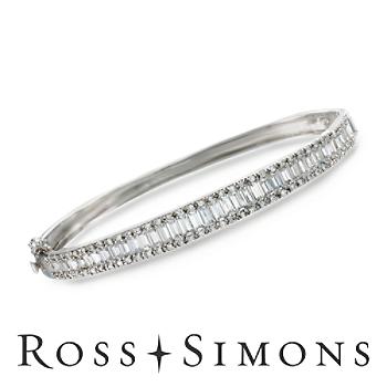 6.30 ct. t.w. CZs Bangle Bracelet In Sterling Silver. 7