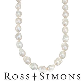 13-16mm Baroque Pearl Necklace In 14kt Yellow Gold