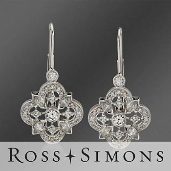 Kwiat 1.00ct t.w. Diamond Clover Drop Earrings In Gold