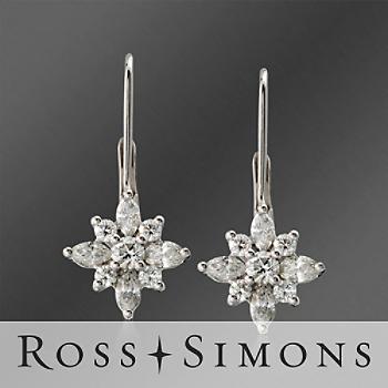 Kwiat .91ct t.w. Diamond "Star" Earrings In Platinum, Gold platinum diamond earrings