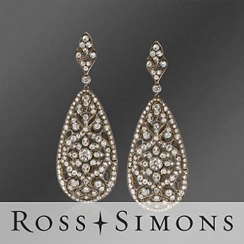 Kwiat 7.00ct t.w. Diamond Drop Vintage Earrings In Gold