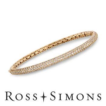 3.00ct t.w. Pave Diamond Bangle Bracelet In 14kt Yellow Gold. 7