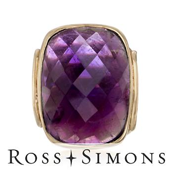 27.00 Carat Amethyst Ring In Vermeil ross simons amethyst rings