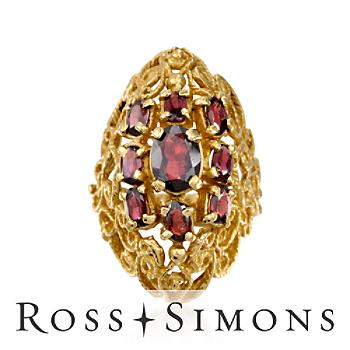 C. 1970 Vintage 3.90ct t.w. Garnet Ring In 14kt Yellow Gold. Size 7.5 vintage garnet ring