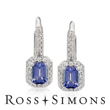 1.20ct t.w. Tanzanite, .30ct t.w. Diamond Drop Earrings In Gold