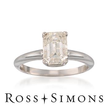 C. 1990 Vintage 2.09ct Diamond Solitaire Engagement Ring. Size 7