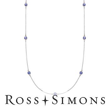 3.50 ct. t.w. Tanzanite Necklace In Sterling Silver 36"