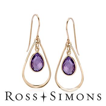 2.40 ct. t.w. Amethyst Teardrop Dangle Earrings In 14kt Yellow Gold