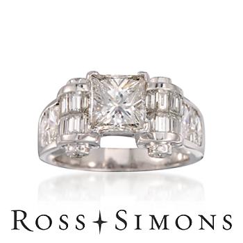 C. 1990 Vintage 3.90ct t.w. Diamond Engagement Ring In Gold. Size 6.5