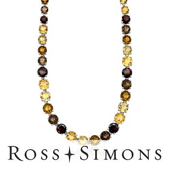 50.00 ct. t.w. Multi-Gem Necklace In Sterling Silver. 17"