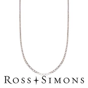 8.00 ct. t.w. Graduated Diamond Necklace In 14kt White Gold