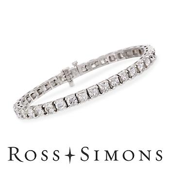12.00 ct. t.w. Diamond Tennis Bracelet in 14kt White Gold. 7"